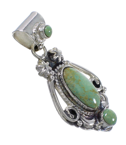 Silver Southwestern Turquoise Slide Pendant YX77454